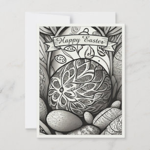 Motif de Pascua b/w personalizado con huevos de Pa