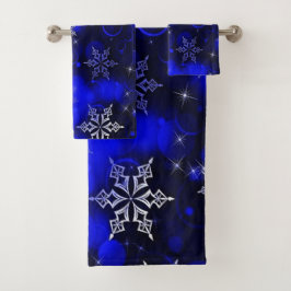 Motif Royal Blue Snowflake Motif