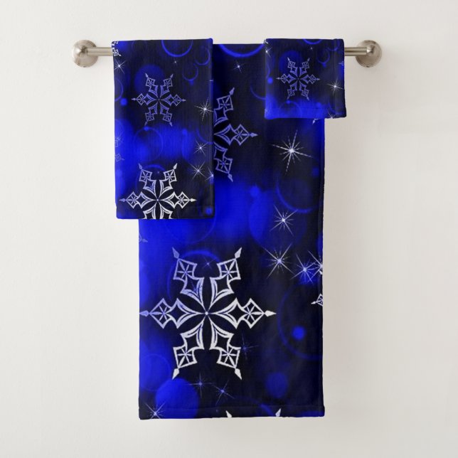 Motif Royal Blue Snowflake Motif (In situ)
