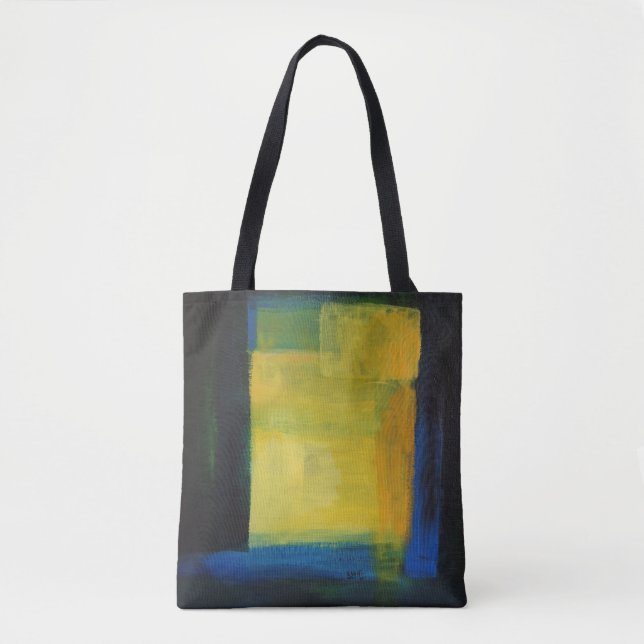 "Motion" Bolsa de Tote amarilla azul (Anverso)