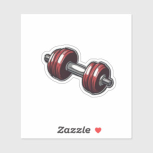 Motivación de gimnasio Pegatina de dumbbell - Perf