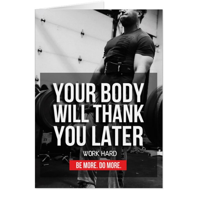 Motivación de gimnasio - Trabajar duro (Frente)