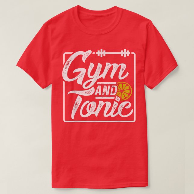 Motivación de gimnasio y fitness tónica camiseta (Diseño del anverso)