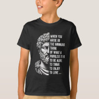 Motivación de la camiseta del filósofo estoico Mar