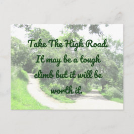 Motivación de postal de carretera alta