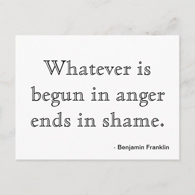 Motivación de postales - Ira (Anverso)