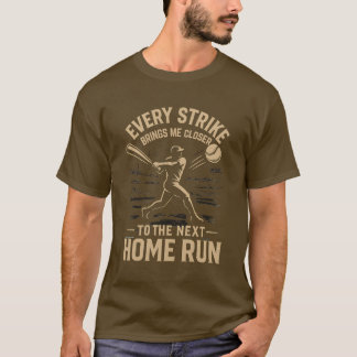 Motivación del béisbol camiseta masculina