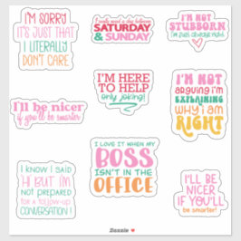 Motivación del Pegatina de Office Funny Pack Bundl