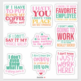 Motivación del Pegatina de Office Funny Pack Bundl
