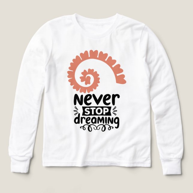 Motivación inspiradora "Nunca dejes de soñar" (Diseño frontal)