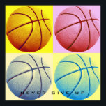 Motivación Nunca renuncia al arte pop del balonces<br><div class="desc">El Deporte inspirador Cita Posters - Me Encanta Este Juego. Popular Deportes - Imagen de la pelota de baloncesto.</div>