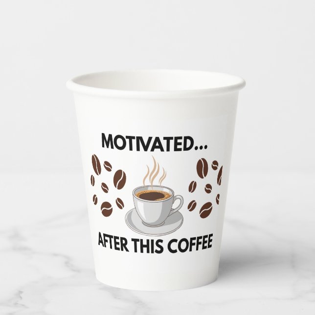 Motivado Después De Este Café – Vaso De Papel Mini (Anverso)