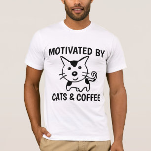 MOTIVADO POR Camisetas DE GATOS Y CAFÉ