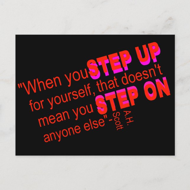 Motivador, postal del pensador delantero (Anverso)