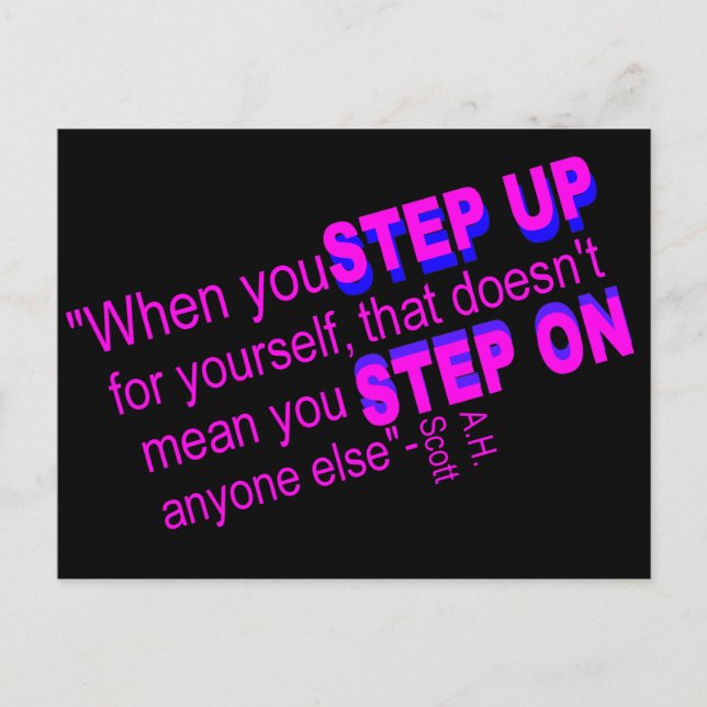 Motivador, postal del pensador delantero (Anverso)