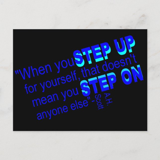 Motivador, postal del pensador delantero (Anverso)