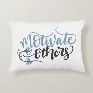Motivar otros Cojín decorativo de acento azul
