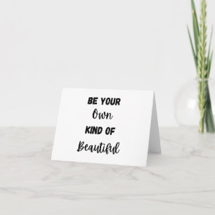 Motivate: Sé tu propio tipo de hermosa tarjeta en