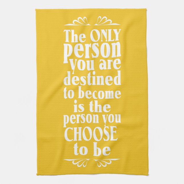 Motivational CHOICE personalizado toalla de mano (Vertical)