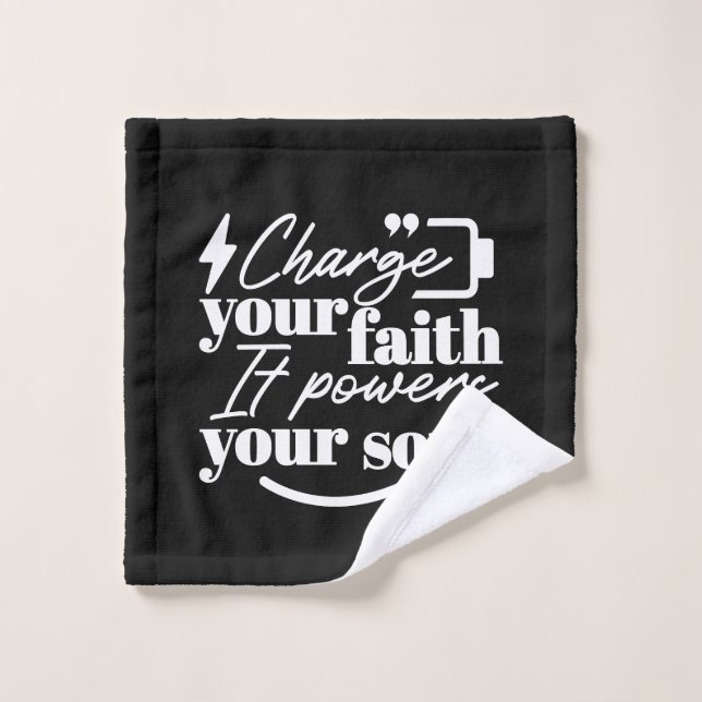 Motivational Christian Quote – Charge Your Faith (Toallita)