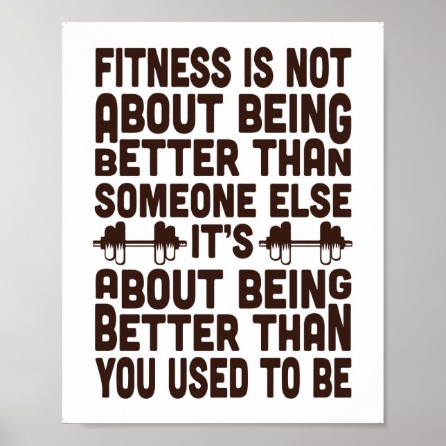 Motivational Fitness Quotes, Gym Décor Posters (Frente)