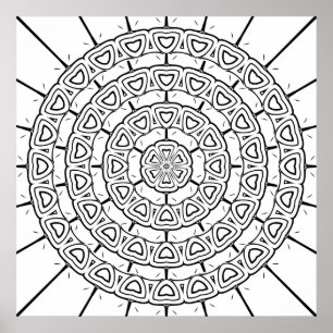 Motivo de Arco en Capas Mandala Circular Arte para