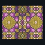 Motivo de arte ornato de la cadera verde oliva ros<br><div class="desc">Hermoso diseño contemporáneo rosa, violeta, morado oscuro, verde oliva y amarillo ocre mosaico bohemio. Se ha creado un diseño hipster ordenado, elegante y divertido para el diseñador de interiores artístico, la diva artística de la moda, la popular estilista de moda de cadera, el estilo vintage mod retro, modernista, estilo de...</div>