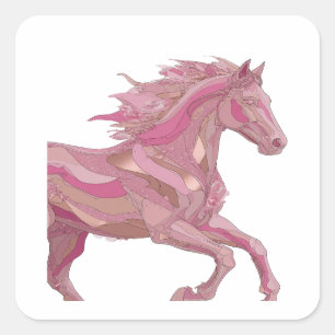 Motivo de calcomanía PINK PONY plateado personaliz