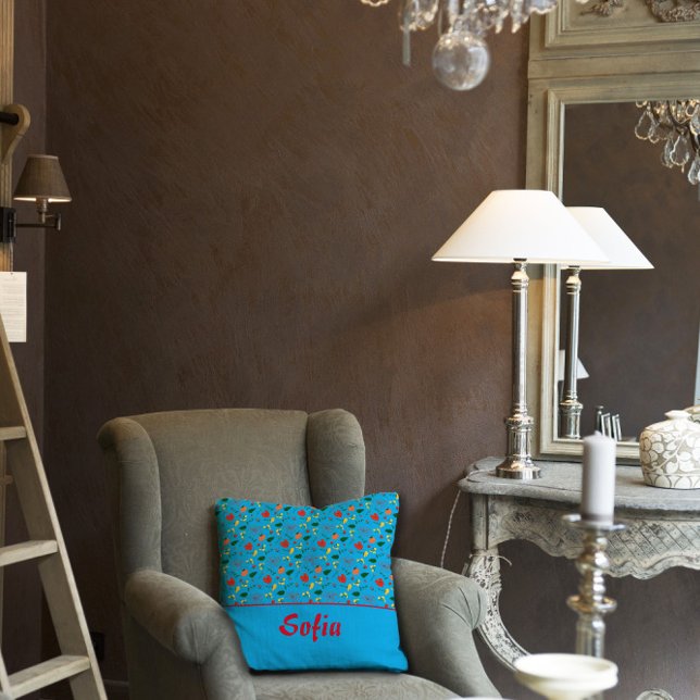 Motivo de flores silvestres amapola almohada de la (Subido por el creador)