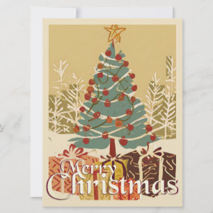 Motivo de Navidad, con regalos bajo el árbol de Na