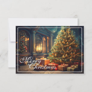 Motivo de Navidad con regalos bajo el árbol de Nav
