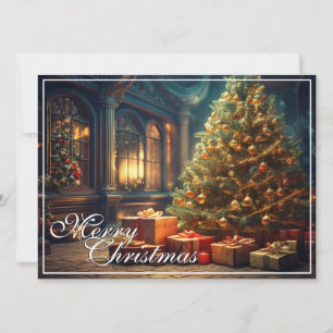 Motivo de Navidad con regalos bajo el árbol de Nav