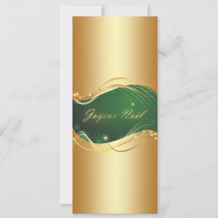 Motivo de Navidad dorado con fondo verde