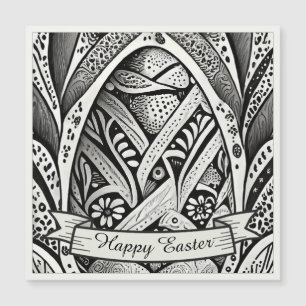 Motivo de Pascua b/w personalizado con huevos de P