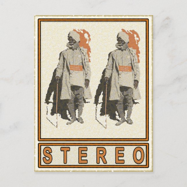 Motivo de tarjeta de felicitación india en estéreo (Anverso)