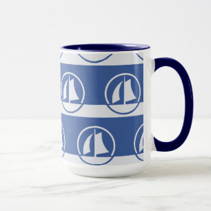 Motivo de velero personalizado de los tazas de col