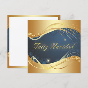 Motivo dorado de Navidad con fondo azul