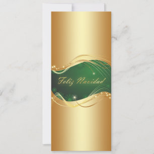 Motivo dorado de Navidad con fondo verde