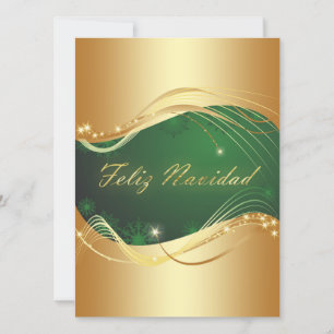 Motivo dorado de Navidad con fondo verde
