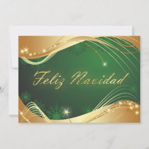 Motivo dorado de Navidad con fondo verde
