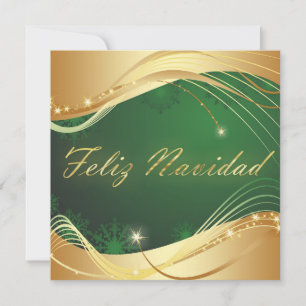 Motivo dorado de Navidad con fondo verde