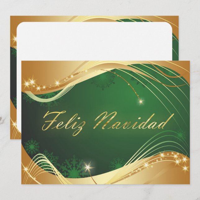 Motivo dorado de Navidad con fondo verde (Anverso / Reverso)