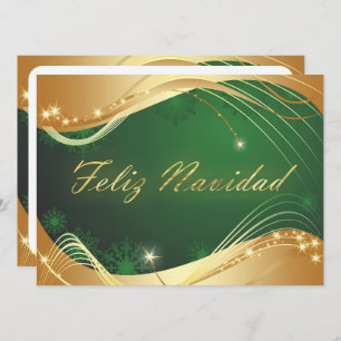 Motivo dorado de Navidad con fondo verde