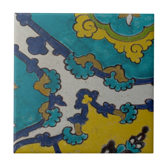 motivo español sobre una pequeña baldosa (Frente)