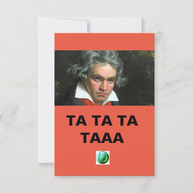 motivo famoso de la tarjeta Beethoven (Anverso)