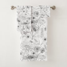 Motivo moderno de flor de margarita blanca y moda