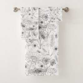 Motivo moderno de flor de margarita blanca y moda 