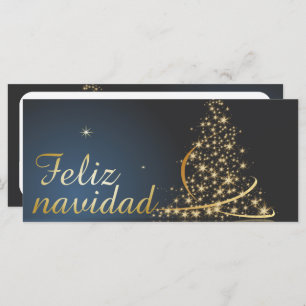 Motivo navideño azul con dorado Árbol de navidad.