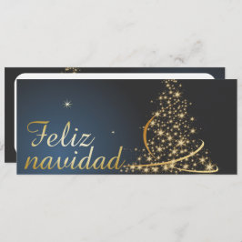 Motivo navideño azul con dorado Árbol de navidad.