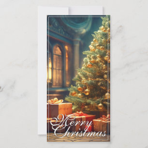 Motivo navideño con regalos bajo el árbol de Navid